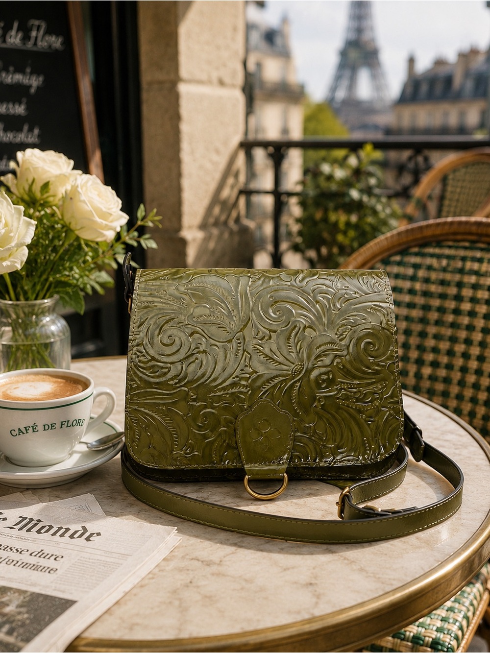 Patricia Nash Ilina Tooled Leather Bag | Equestrian Elegance Artisanal Luxe - Picture 16 of 16